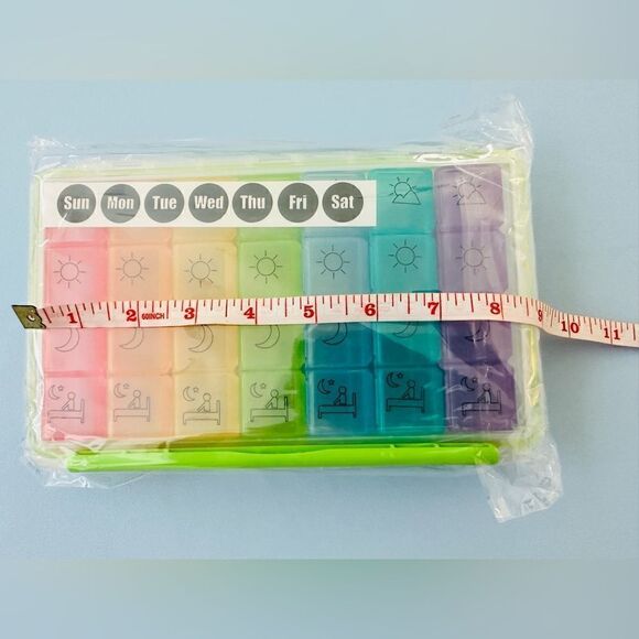 Daily Pill Box 4 Times a Day Pil Organizer Monthly Pill Case - Picture 7 of 7